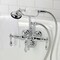 Kingston Brass CA20T1 3-3/8" Tub Wall Mount Clawfoot Tub Faucet with Hand Shower, Polished Chrome CA20T1 - alternate 3